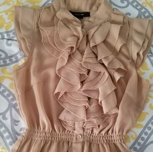 Cocoa Brown Ruffled Blouse